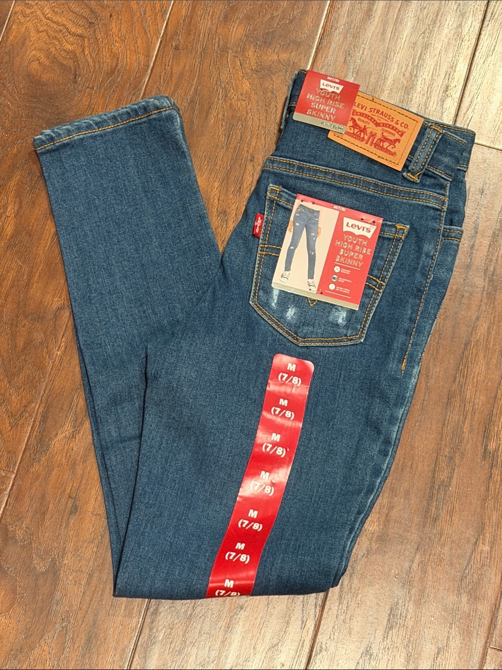 Youth Girl Dark Levi’s Skinny Jeans - Size 7/8